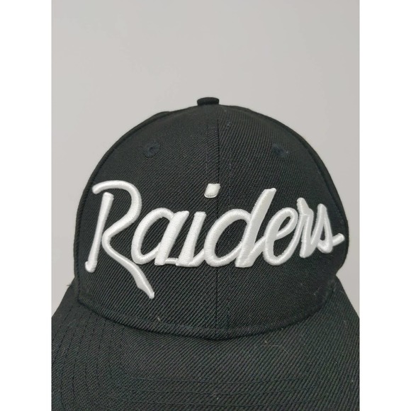 NFL New Era 9Fifty Oakland Raiders Snapback Hat OSFM Black Embroidered Spell Out - Picture 3 of 12